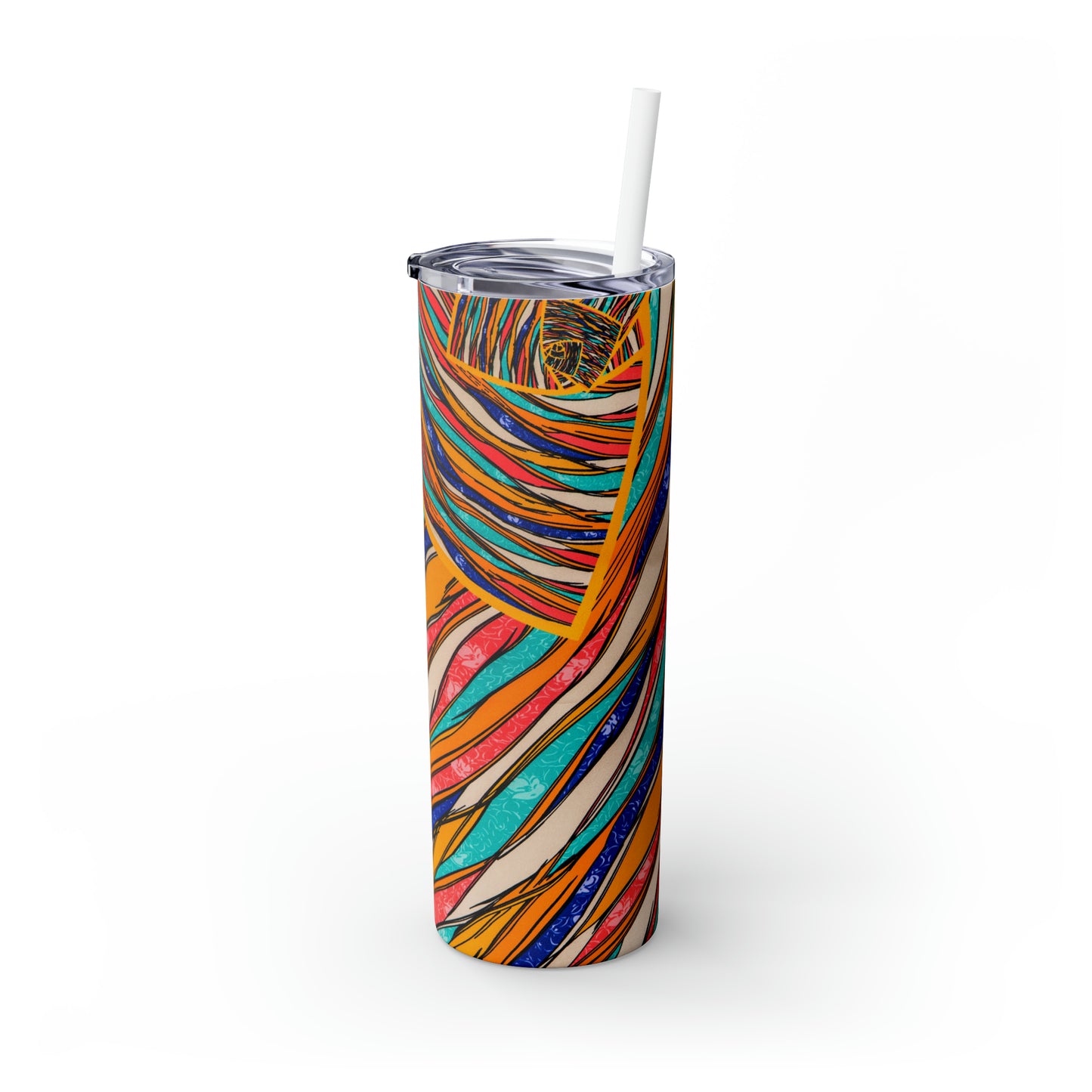 Color Brushstroke - Inovax Maars® Skinny Tumbler with Straw 20oz