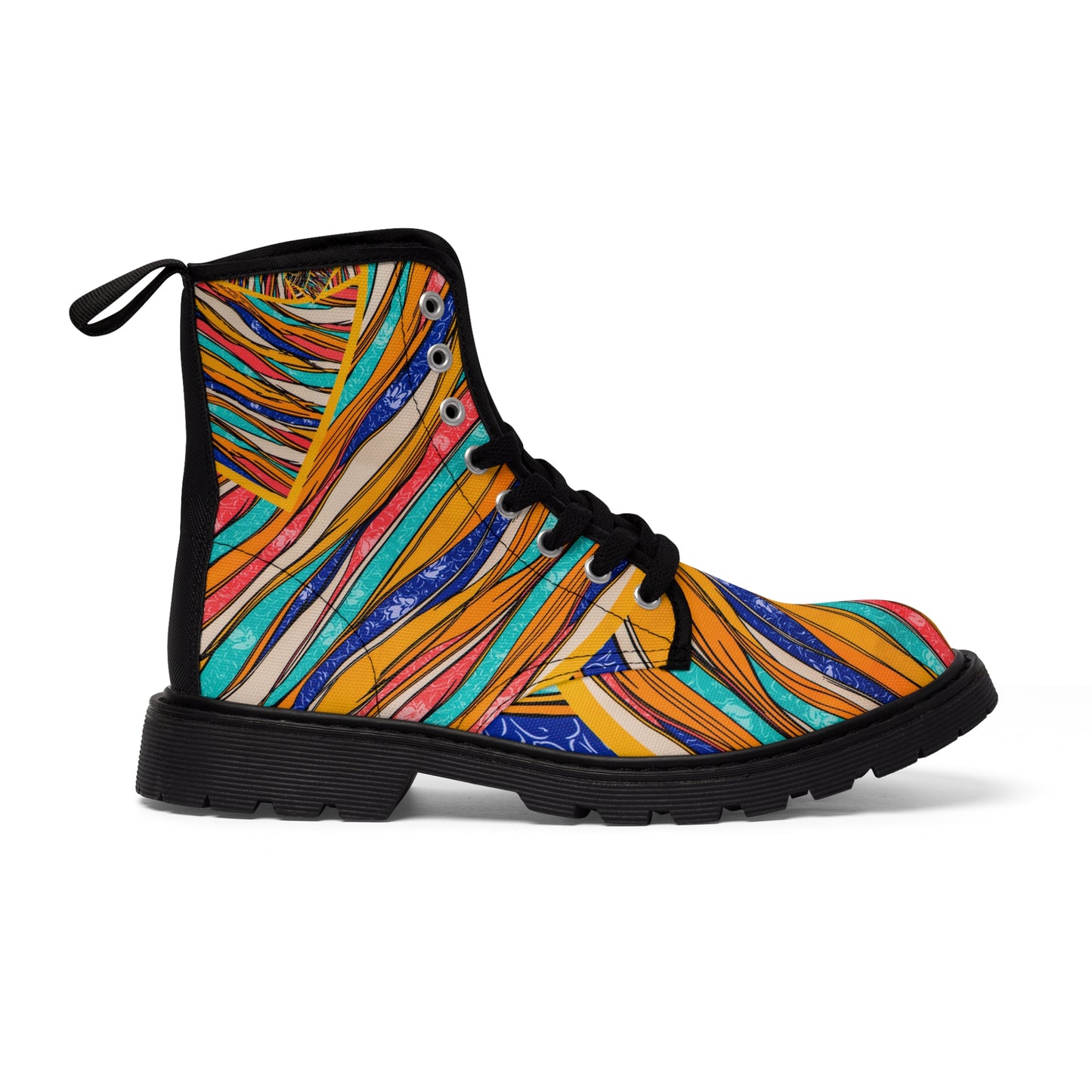 Color Brushstroke - Inovax Woman's Canvas Boots