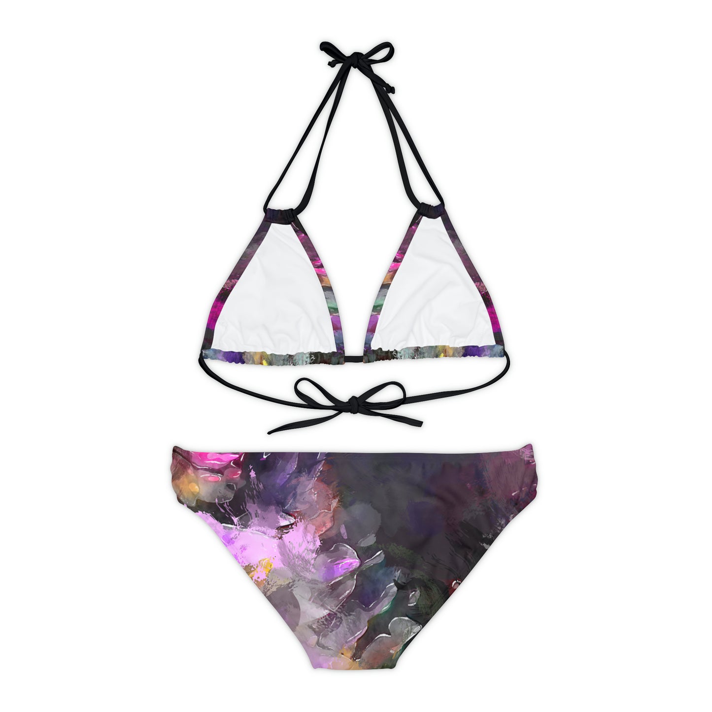 Peinture violette - Ensemble de bikini à bretelles Inovax