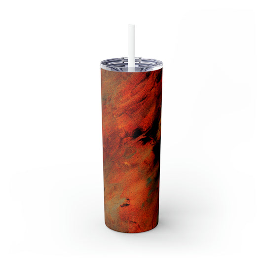 Color naranja - Vaso delgado con pajita Inovax Maars® de 20 oz