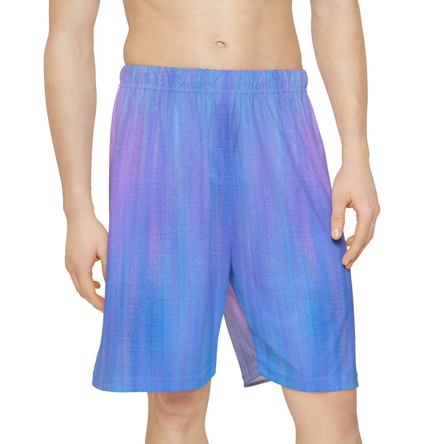 Azul y Morado Metálico - Pantalón Corto Deportivo Inovax Hombre