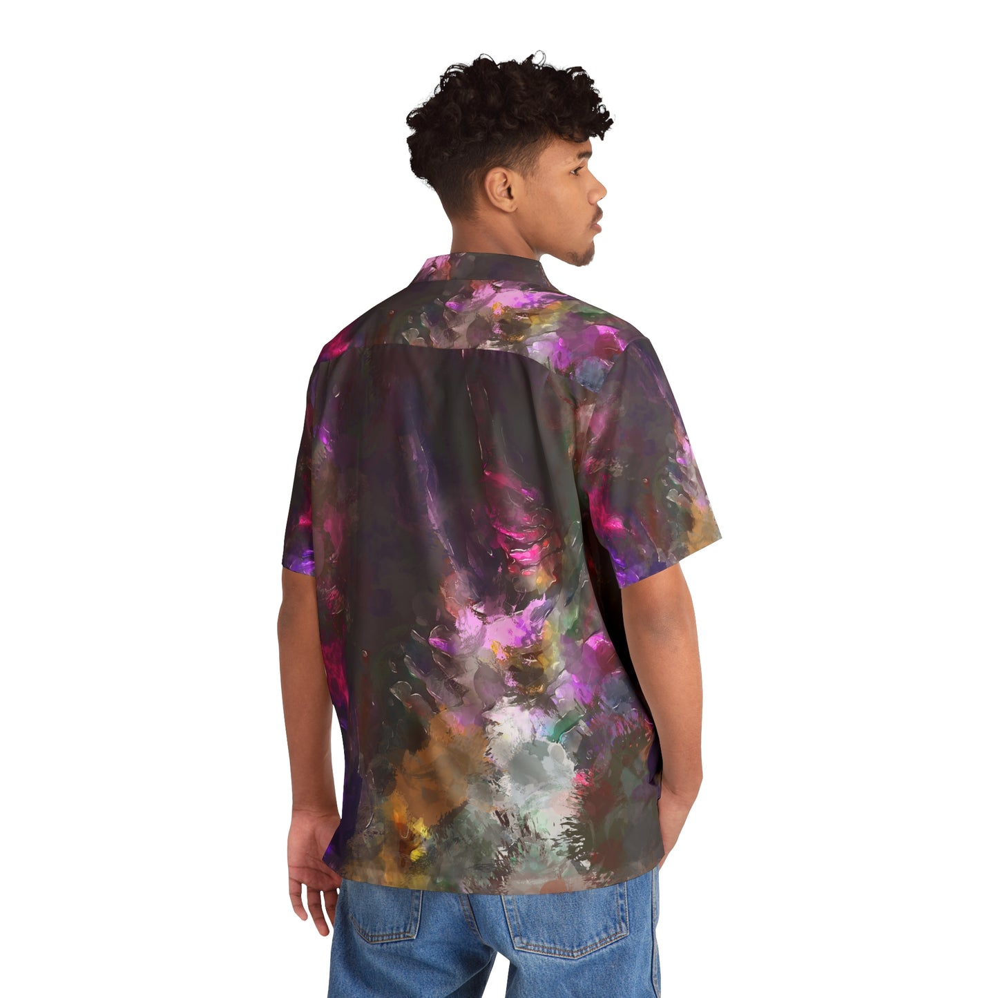 Purple Painting - Inovax Men's Hawaiian Shirt