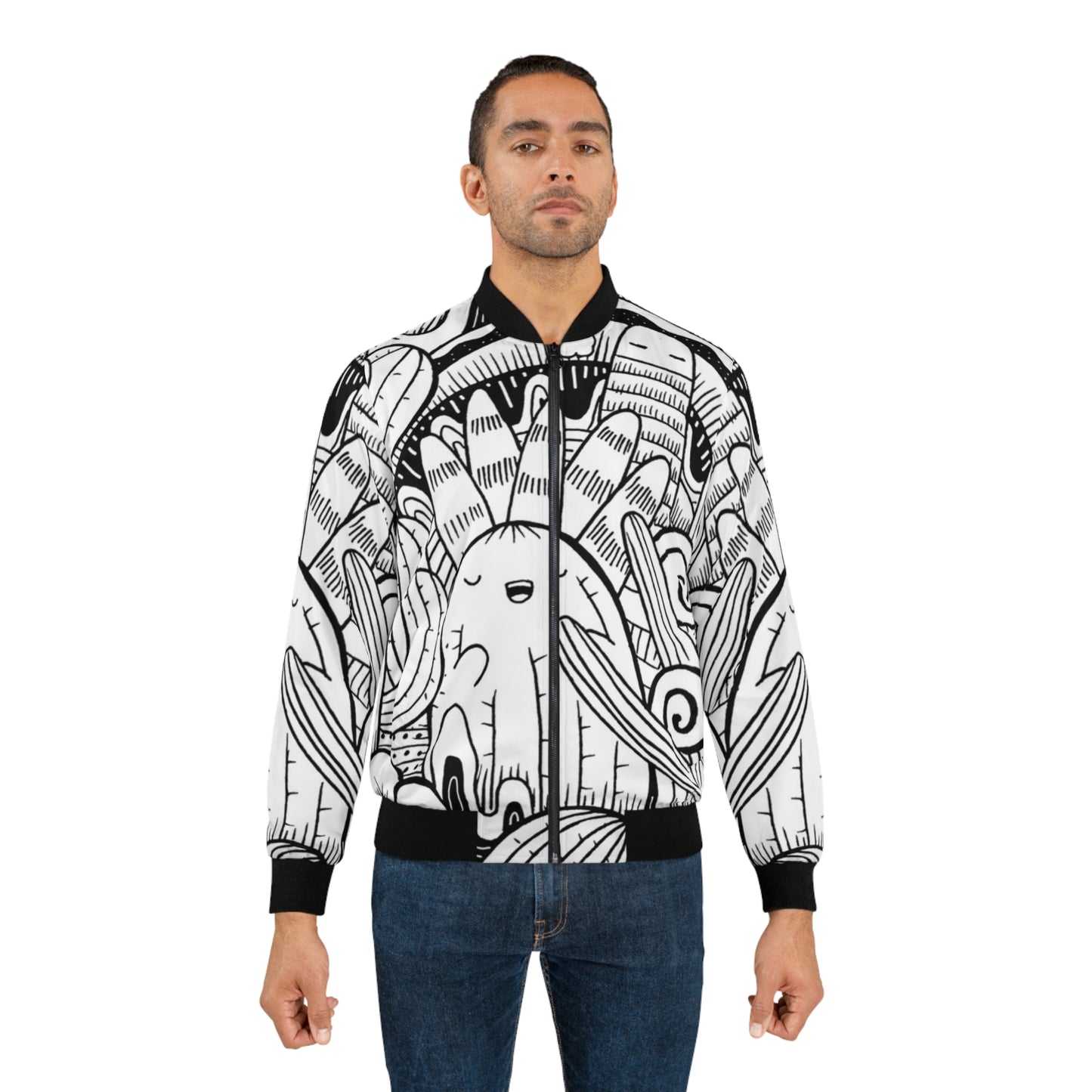 Doodle Cactus - Blouson aviateur Inovax pour hommes