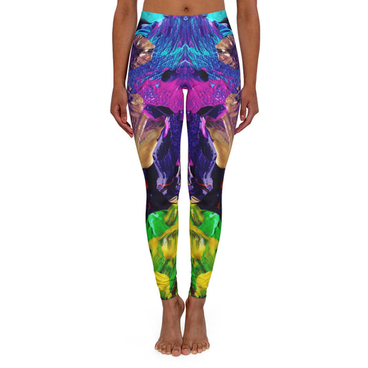 Peintures en couleur - Leggings en spandex pour femmes Inovax