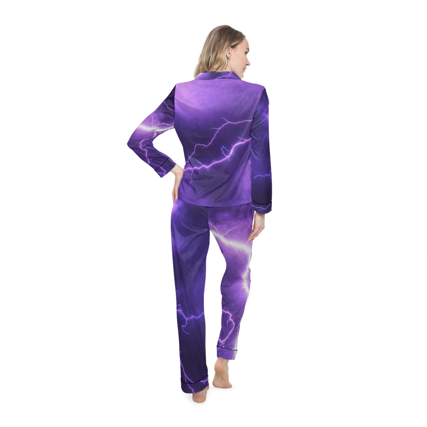 Electric Thunder - Pijama de satén para mujer Inovax