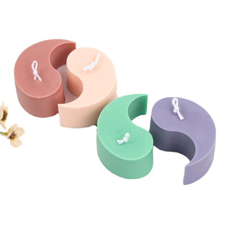 Moule à bougie cylindrique en silicone Gossip DIY Creative Home Aromatherapy Gypsum Decoration