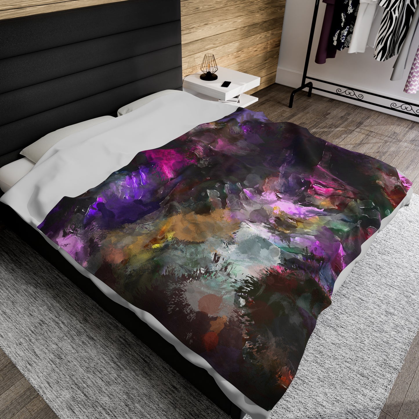 Purple Painting - Inovax Velveteen Plush Blanket