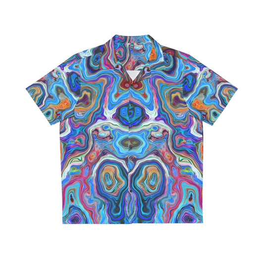 Trippy Liquid - Camisa hawaiana para hombre Inovax