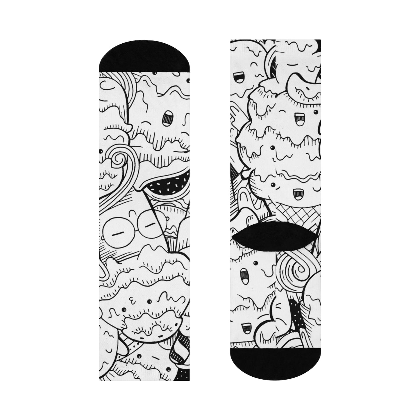 Doodle Icecream - Inovax Cushioned Crew Socks