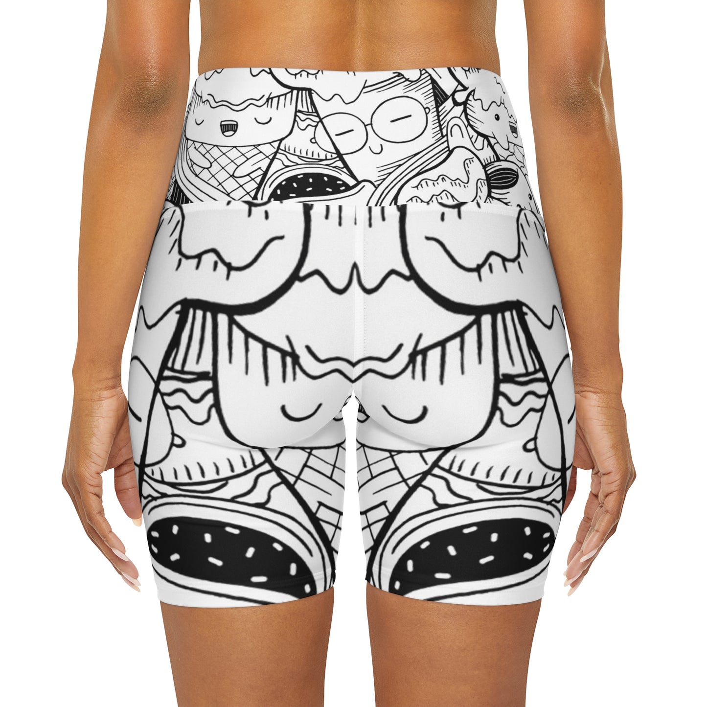 Doodle Icecream - Leggings de yoga taille haute Inovax