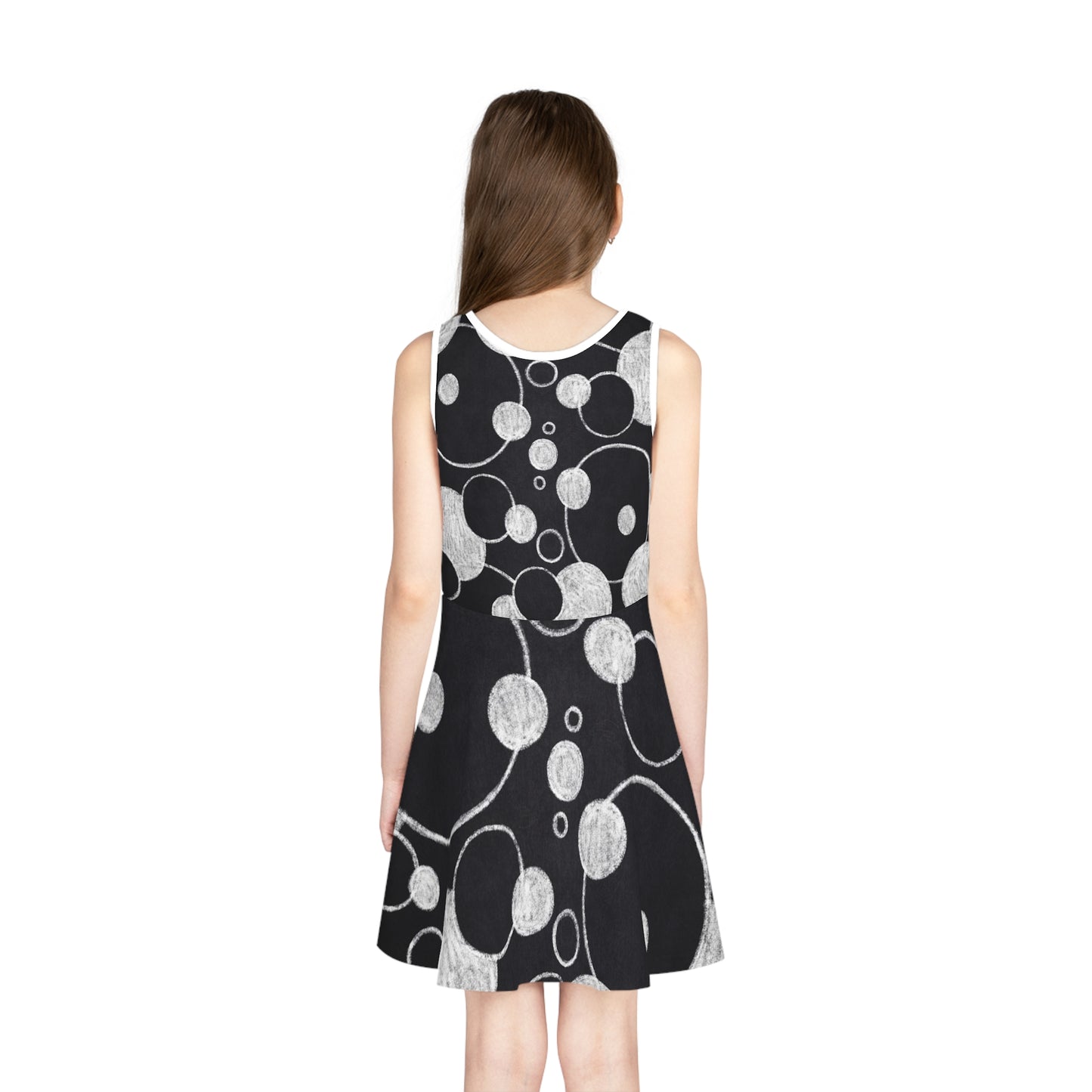 Black Dots - Inovax Girl's Sleeveless Sundress