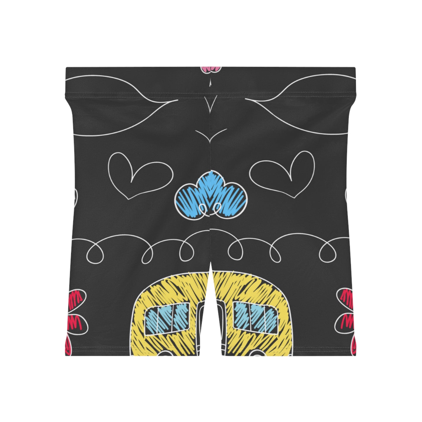 Kids Doodle Playground - Pantalones cortos de motociclista para mujer Inovax