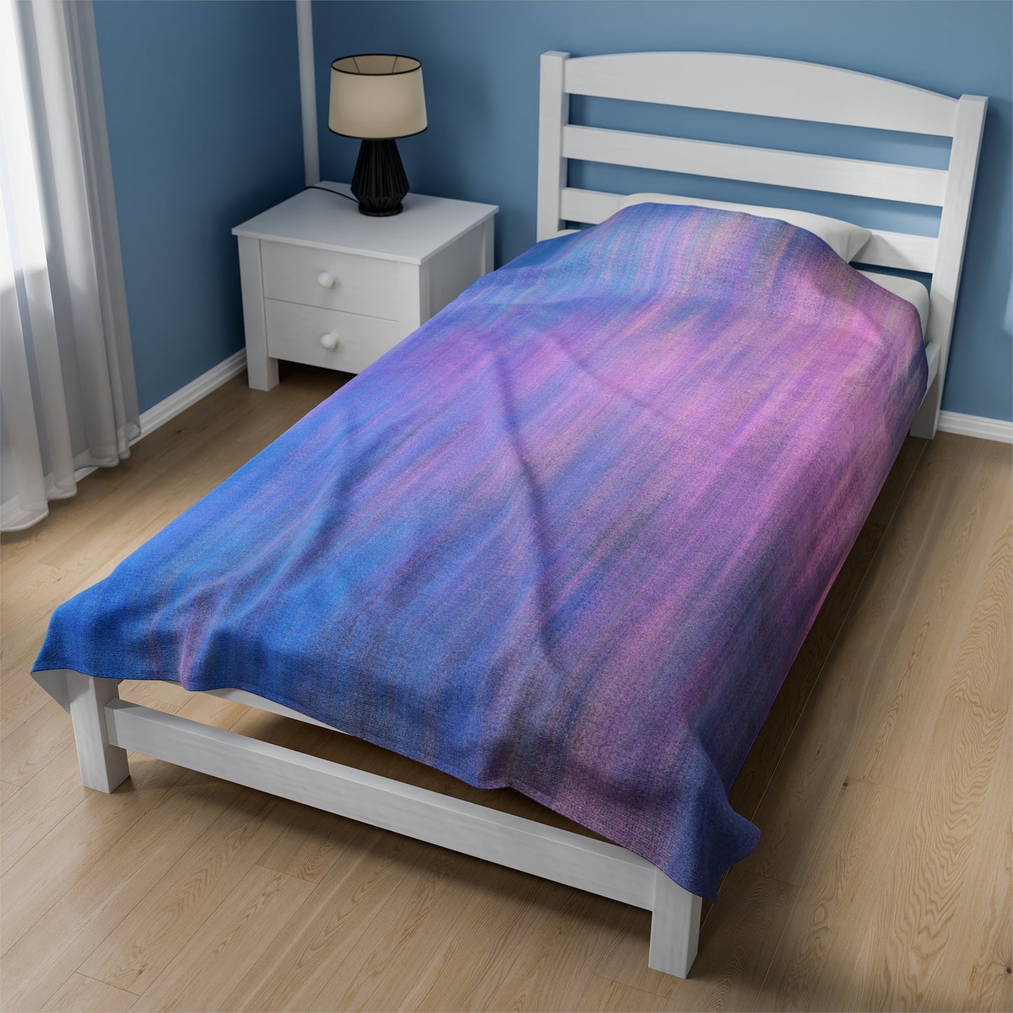 Blue & Purple Metalic - Inovax Velveteen Plush Blanket