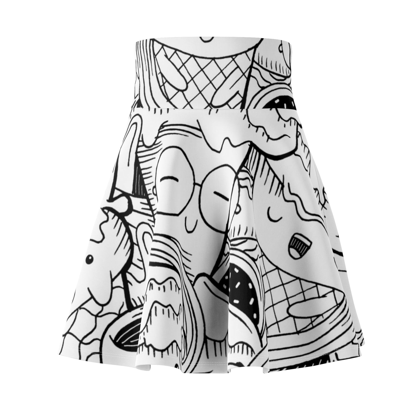 Doodle Icecream - Inovax Woman's Skater Skirt