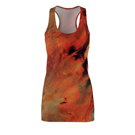 Orange flush - Inovax Women's Cut & Sew Racerback Dress