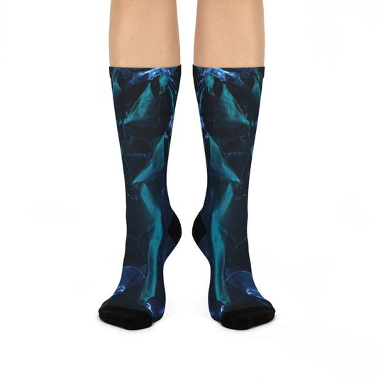 Blue Metalic - Inovax Cushioned Crew Socks