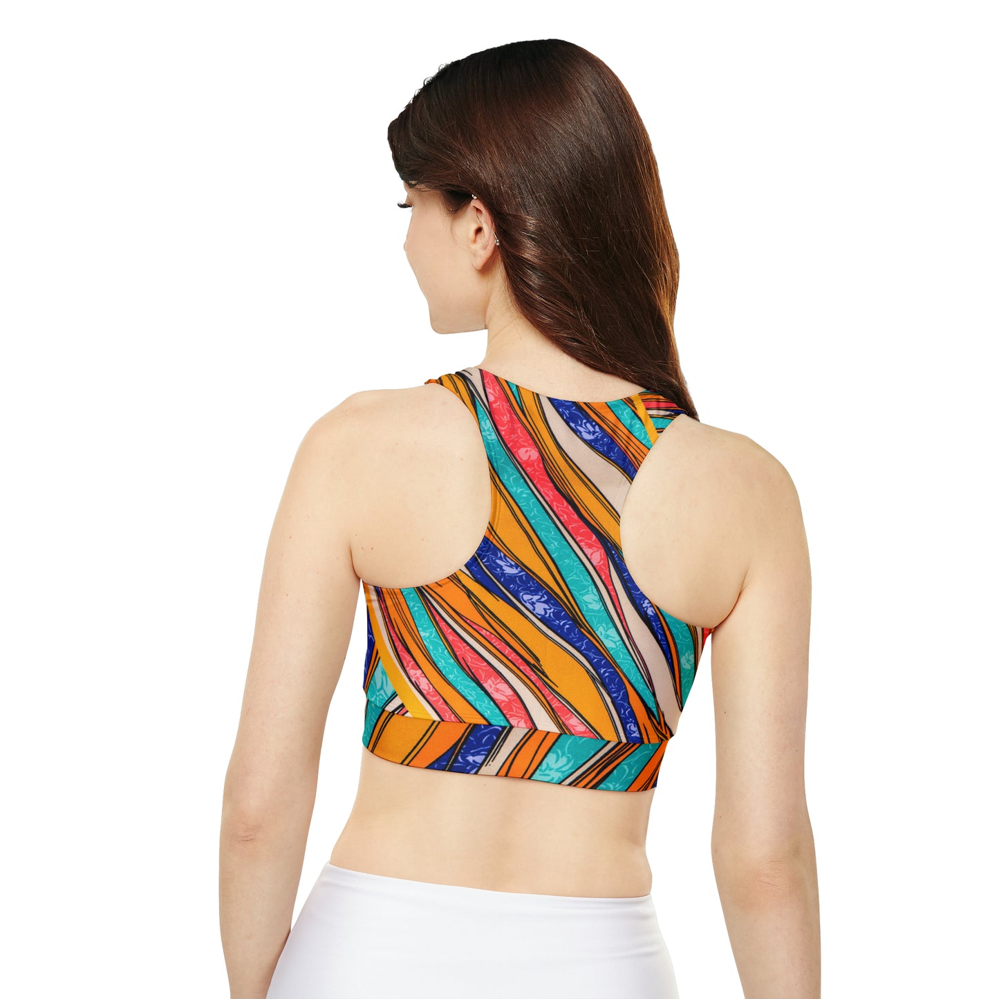 Color Brushstroke - Soutien-gorge de sport rembourré Inovax