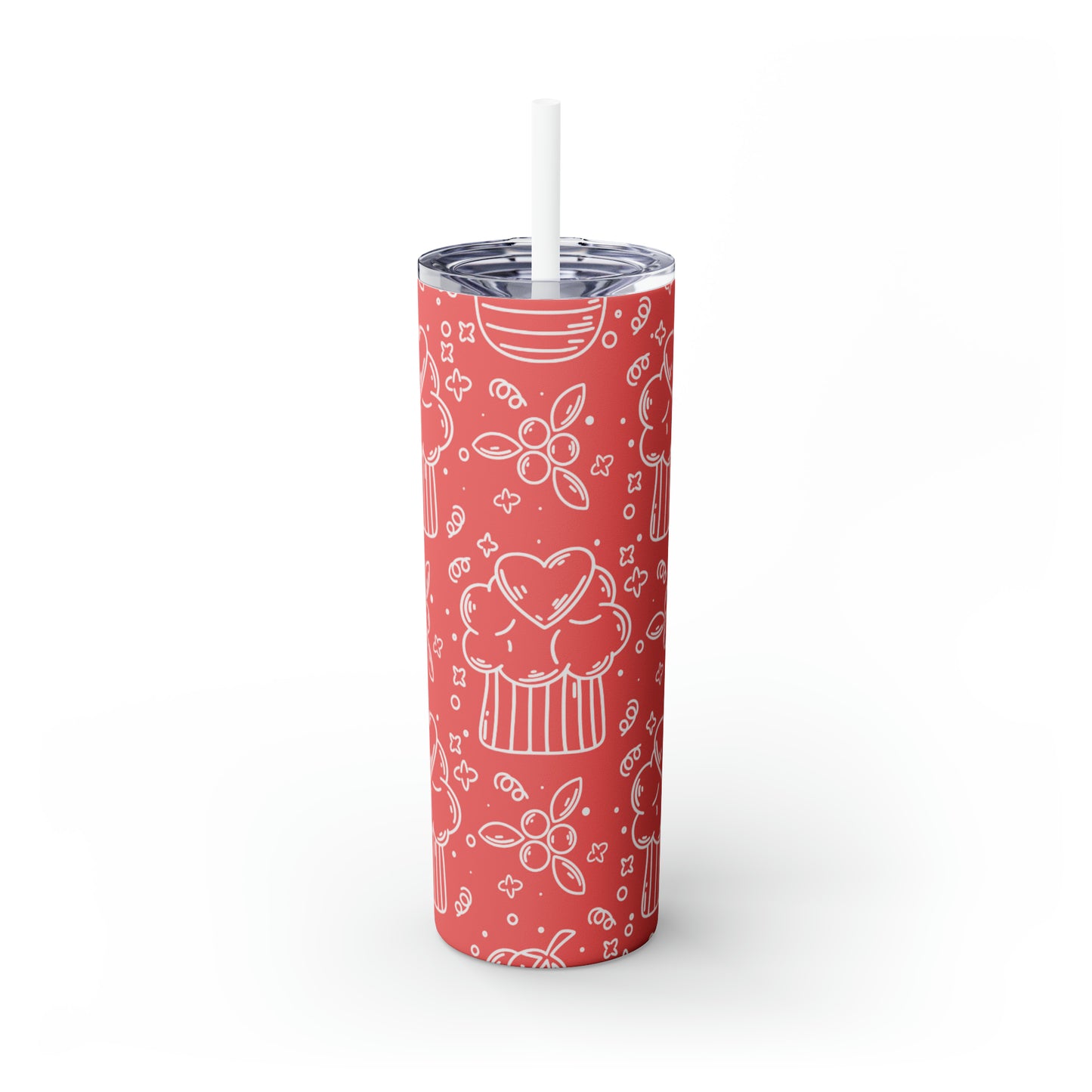 Doodle Pancake - Inovax Maars® Skinny Tumbler with Straw 20oz