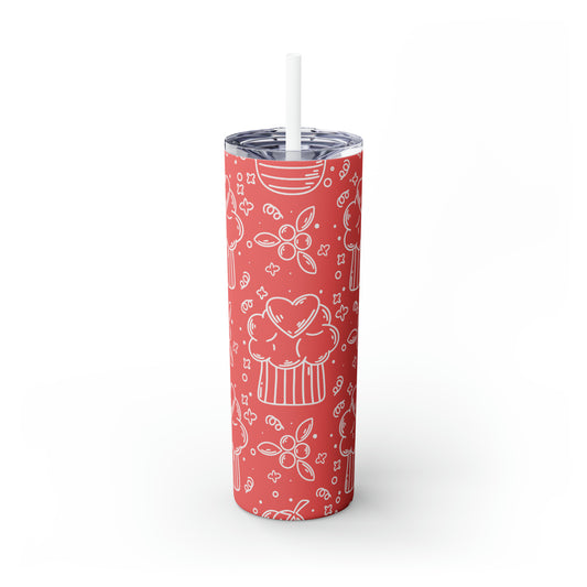 Doodle Pancake - Inovax Maars® Skinny Tumbler avec paille 20oz