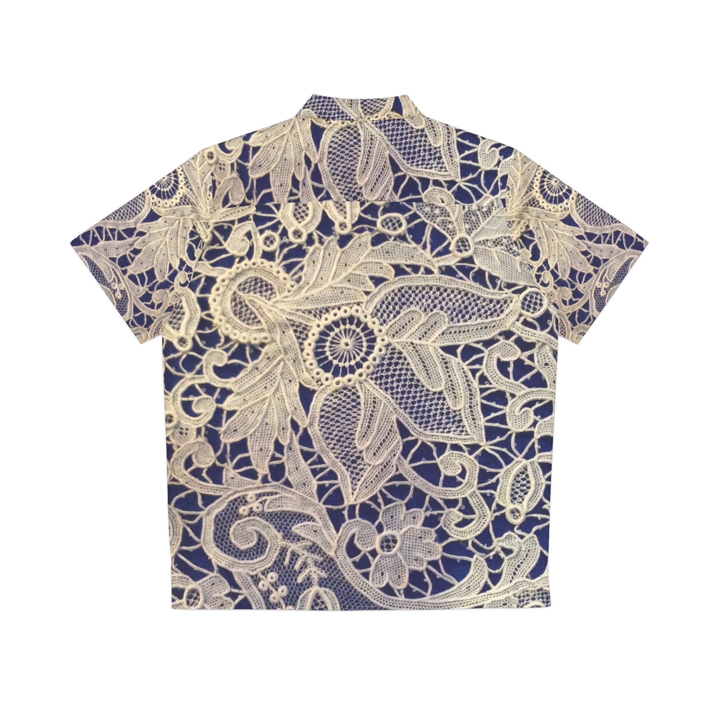 Dorada y Azul - Camisa hawaiana para hombre Inovax