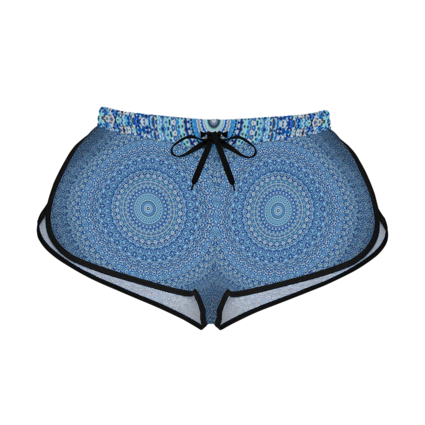 Blue Mandala - Pantalones cortos relajados para mujer Inovax