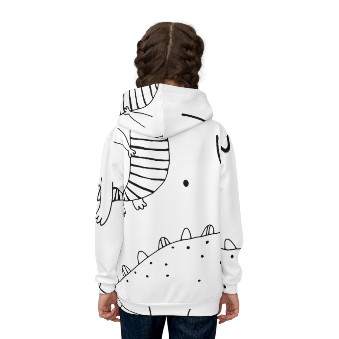 Doodle Dinosours - Sudadera con capucha infantil Inovax