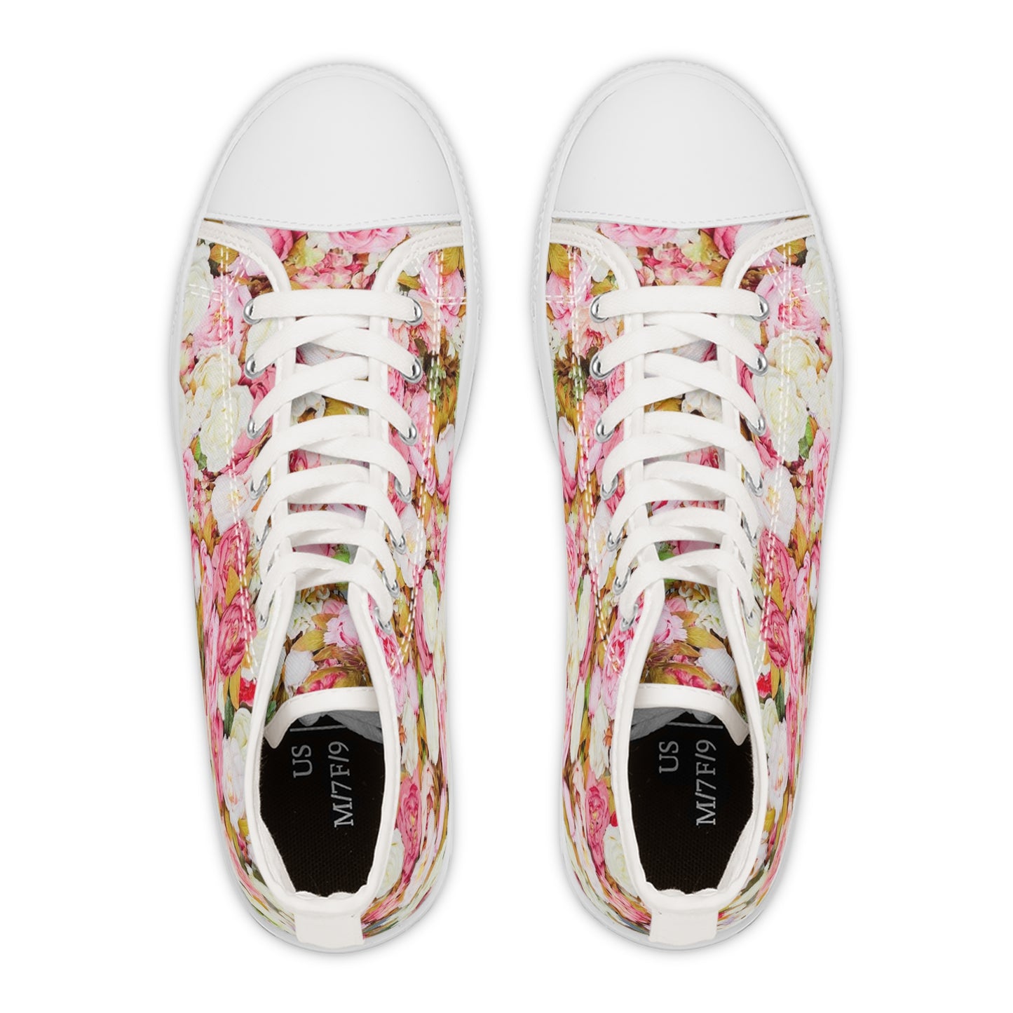 Flores rosas - Zapatillas altas Inovax para mujer