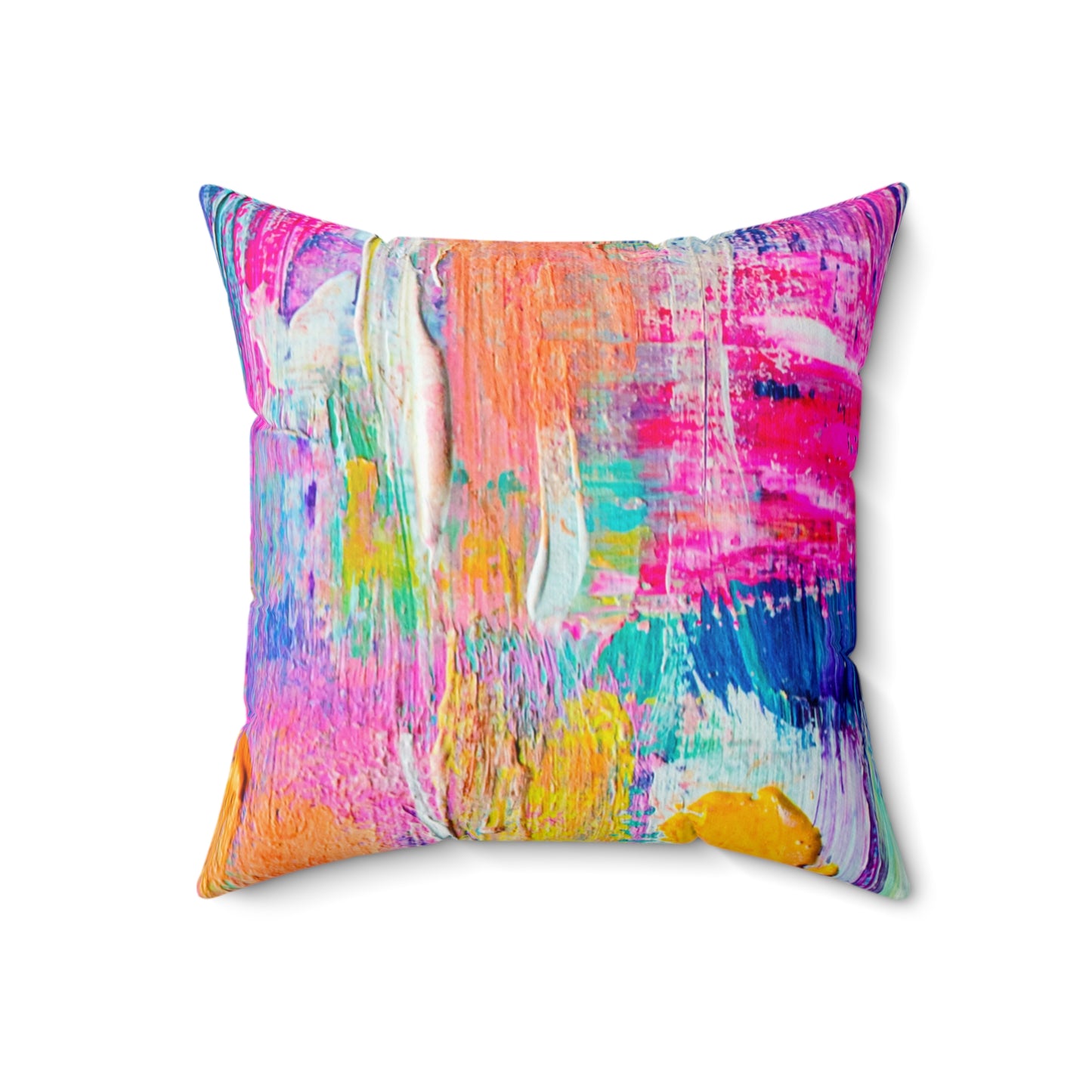 Colores pastel - Almohada cuadrada de poliéster hilado Inovax