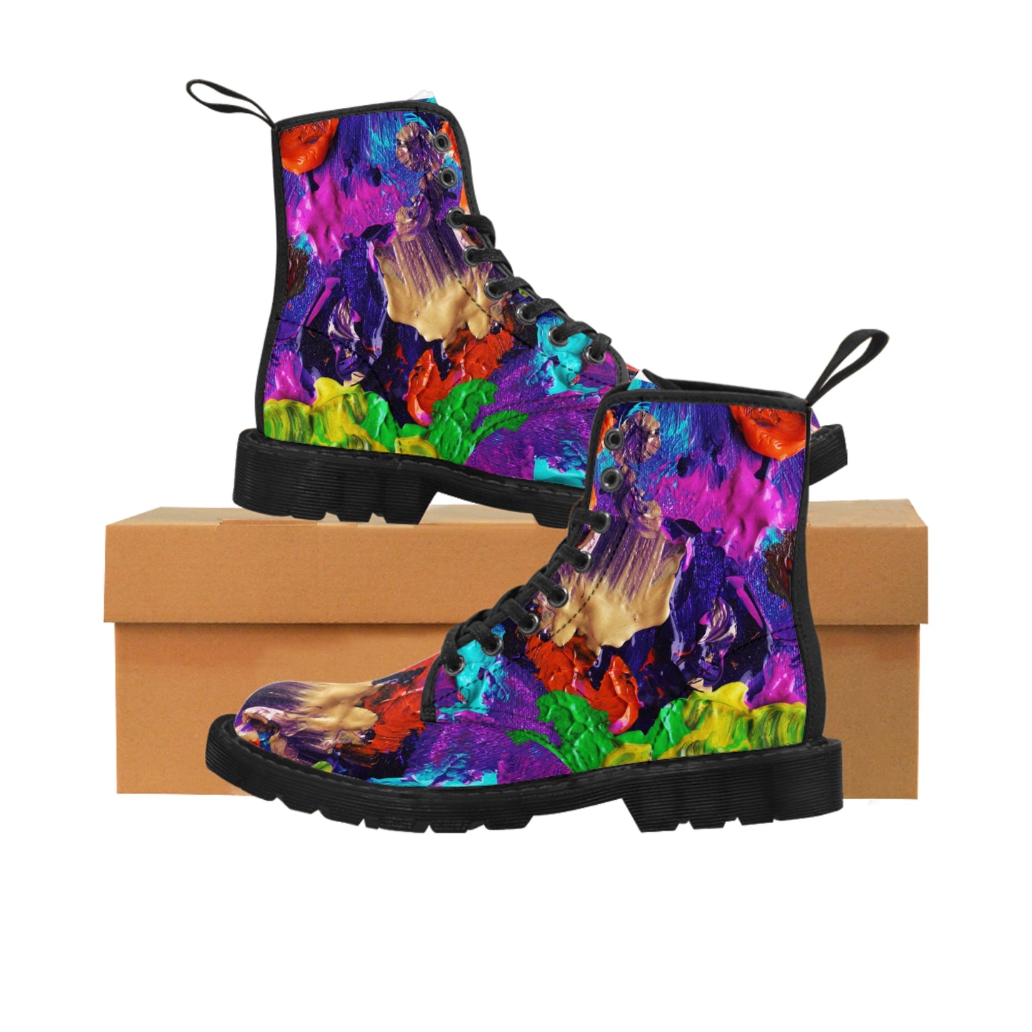 Peintures en couleur - Bottes en toile pour femme Inovax