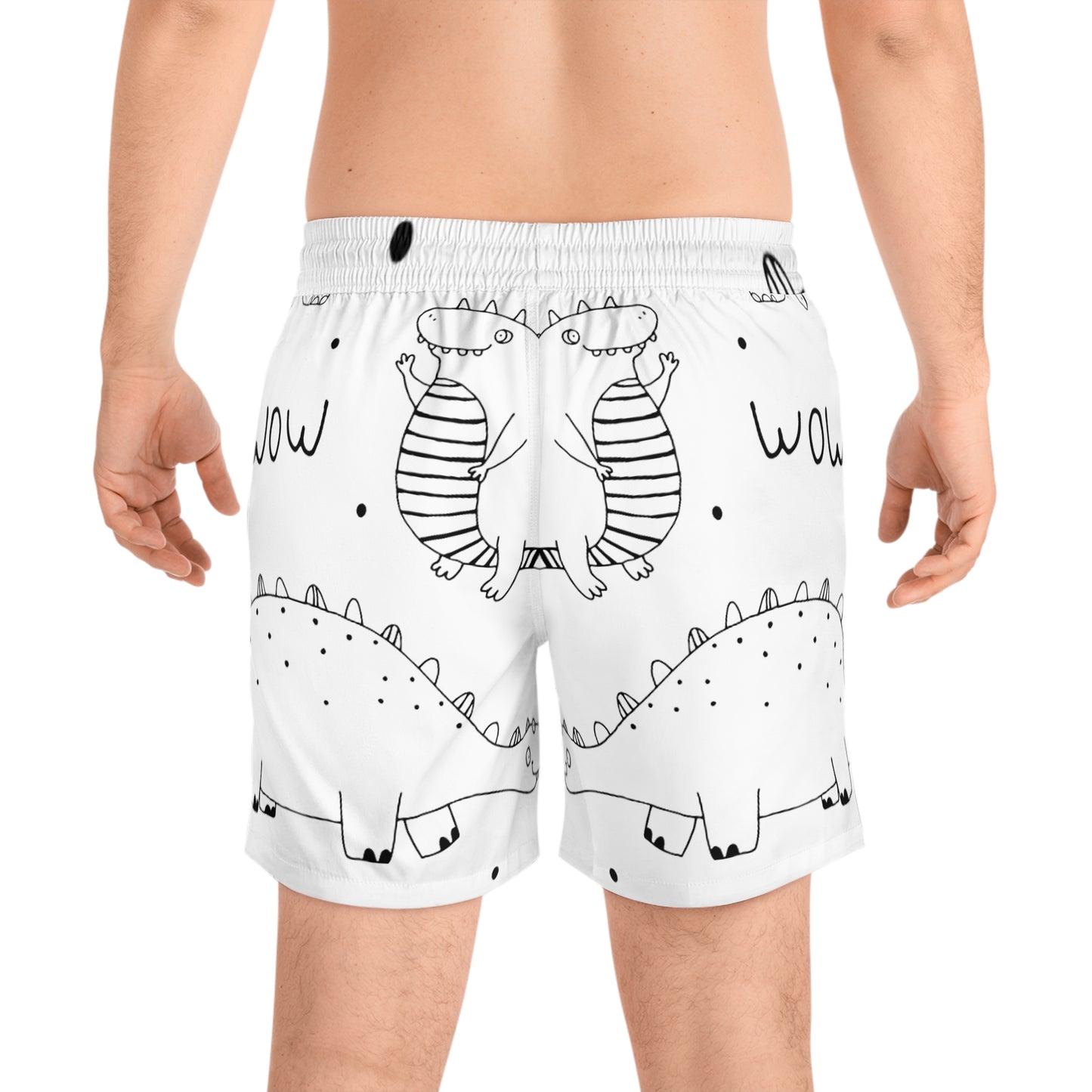 Doodle Dinosours - Inovax Men's Mid-Length Swim Shorts