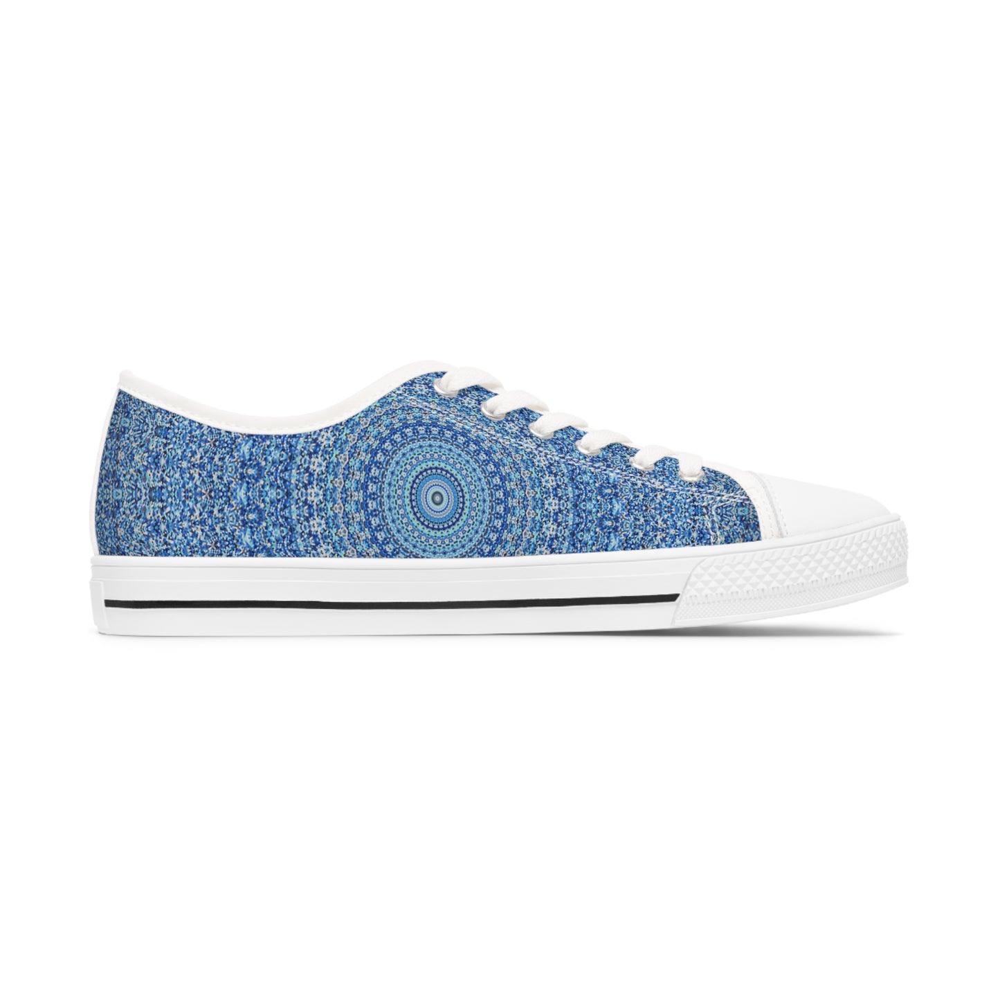 Mandala bleu - Baskets basses pour femme Inovax