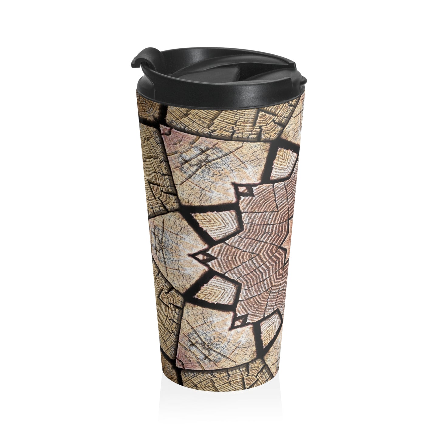 Brown Mandala - Inovax Stainless Steel Travel Mug