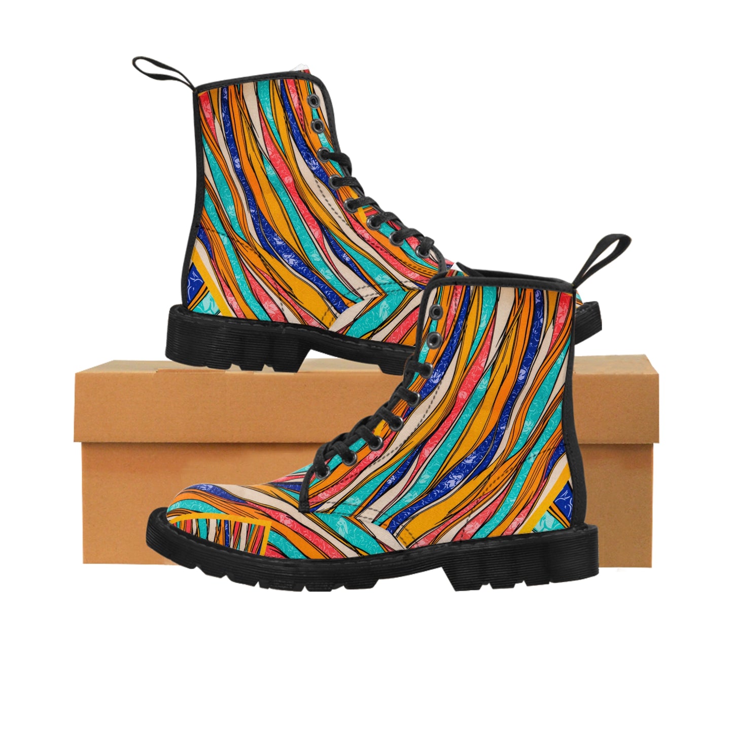 Color Brushstroke - Inovax Men's Canvas Boots