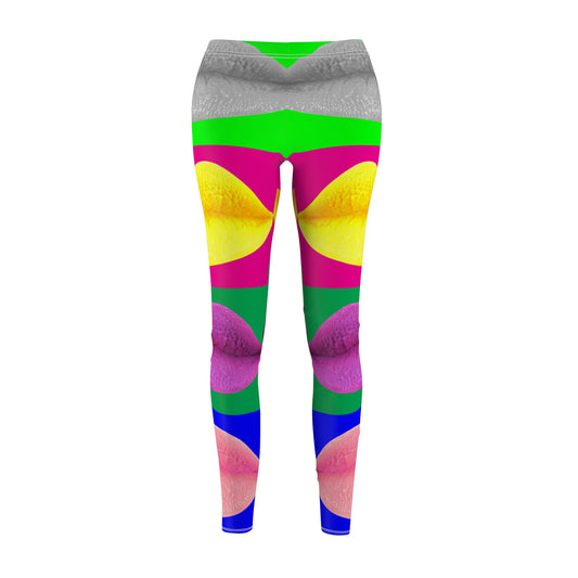 Pop Mouth - Leggings casuales de corte y costura Inovax para mujer