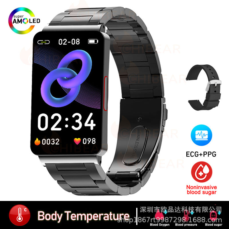 Reloj inteligente Oxígeno en sangre Temperatura corporal Monitoreo del sueño Pulsera inteligente de salud