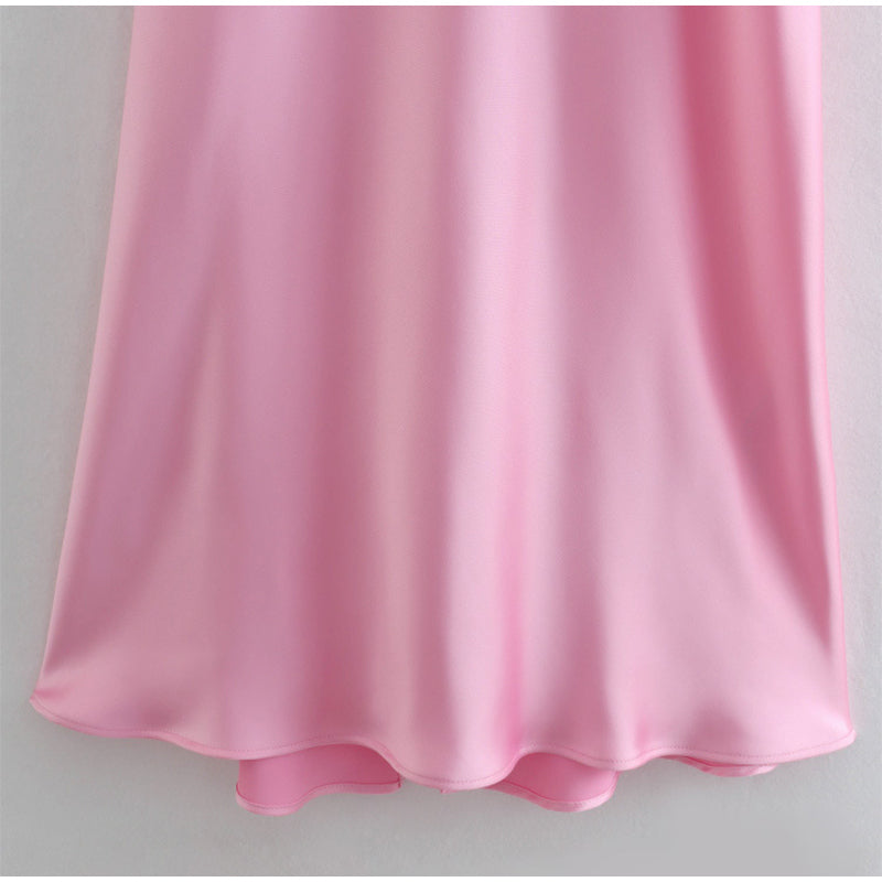 Robe longue en Satin pour femmes, Camis, élégante, sans manches, Slip, robes de soirée, Sexy, décontractée, dos nu, robes d'été, 2023