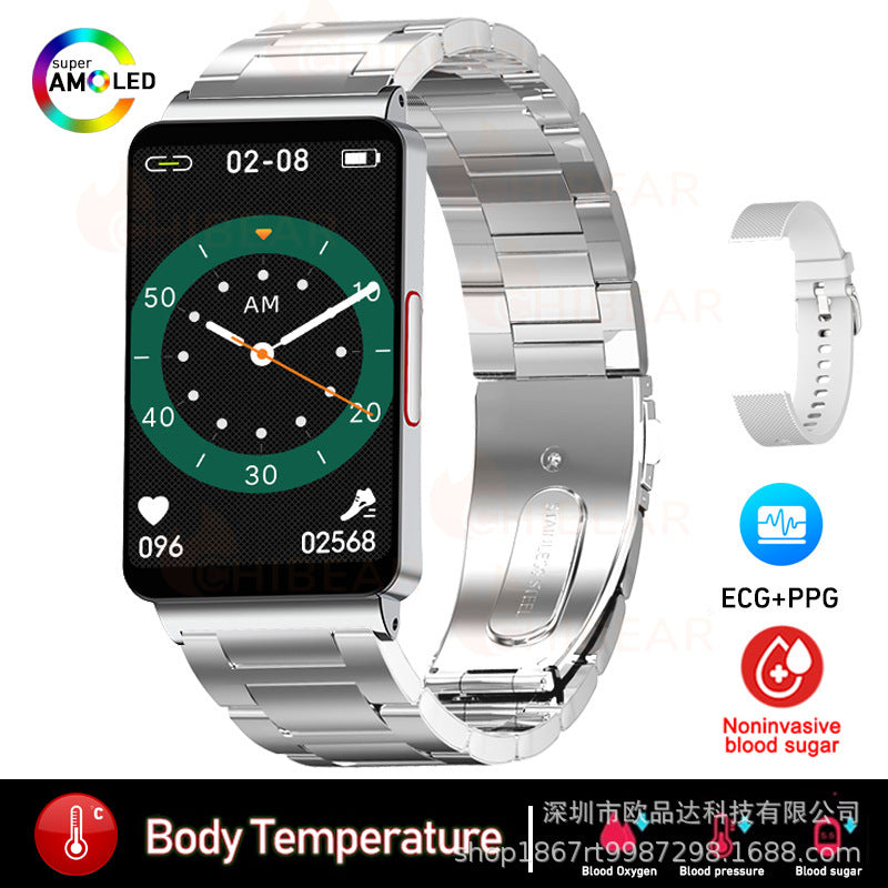 Reloj inteligente Oxígeno en sangre Temperatura corporal Monitoreo del sueño Pulsera inteligente de salud