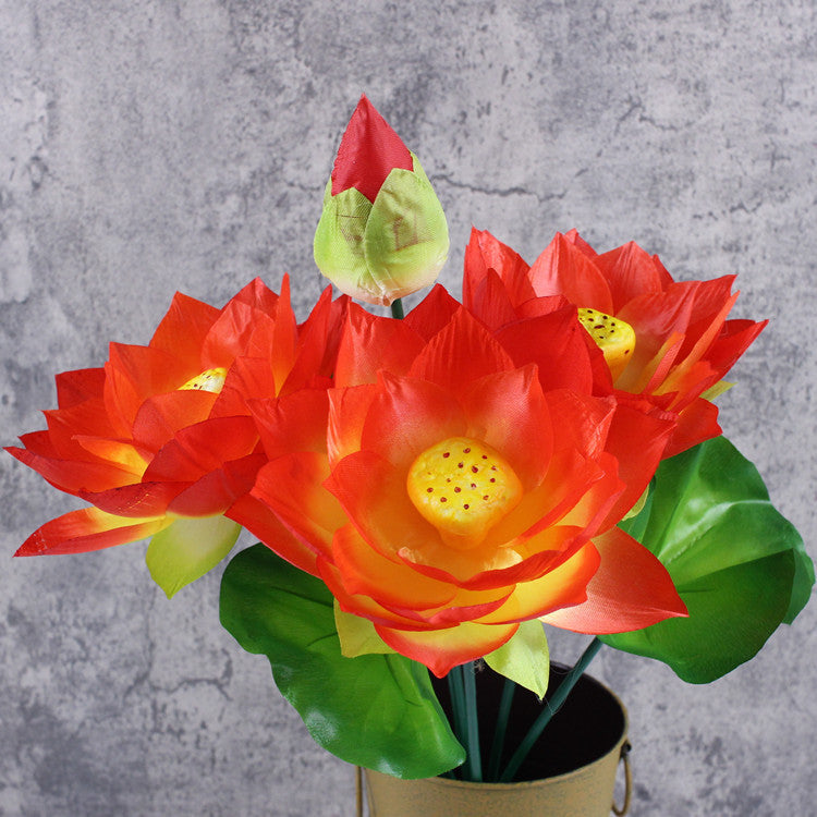 Chinese Style Fake Artificial Lotus Home Living Room Decoration Flowers