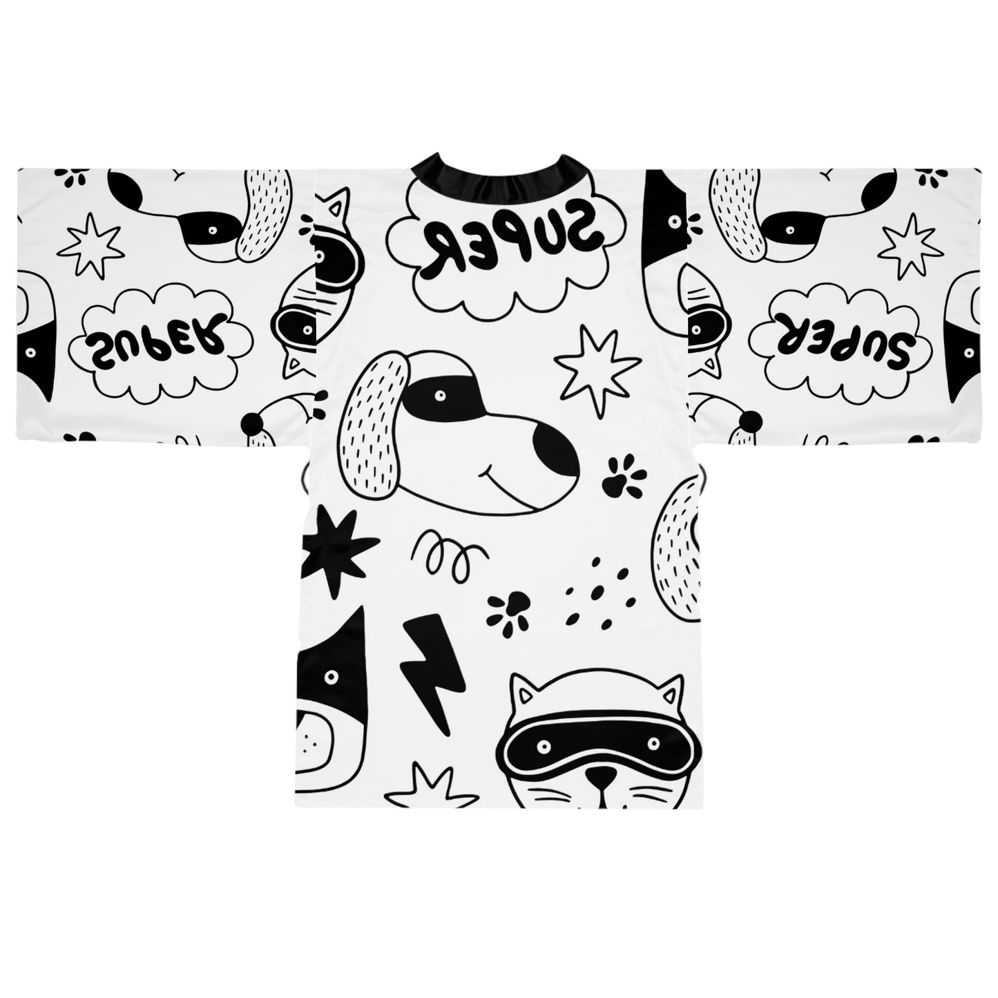 Doodle Dogs &amp; Cats - Albornoz tipo kimono de manga larga Inovax