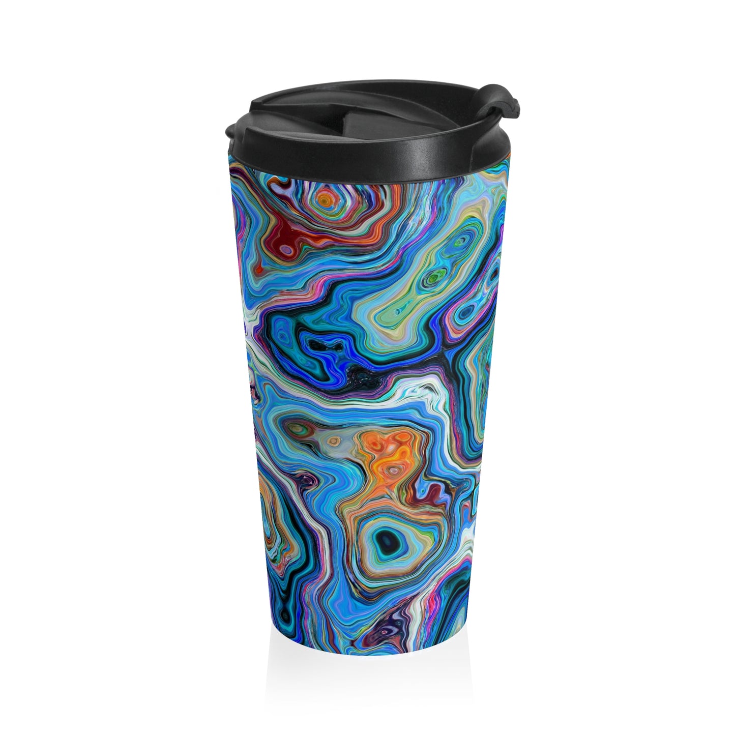 Trippy Liquid - Taza de viaje de acero inoxidable Inovax