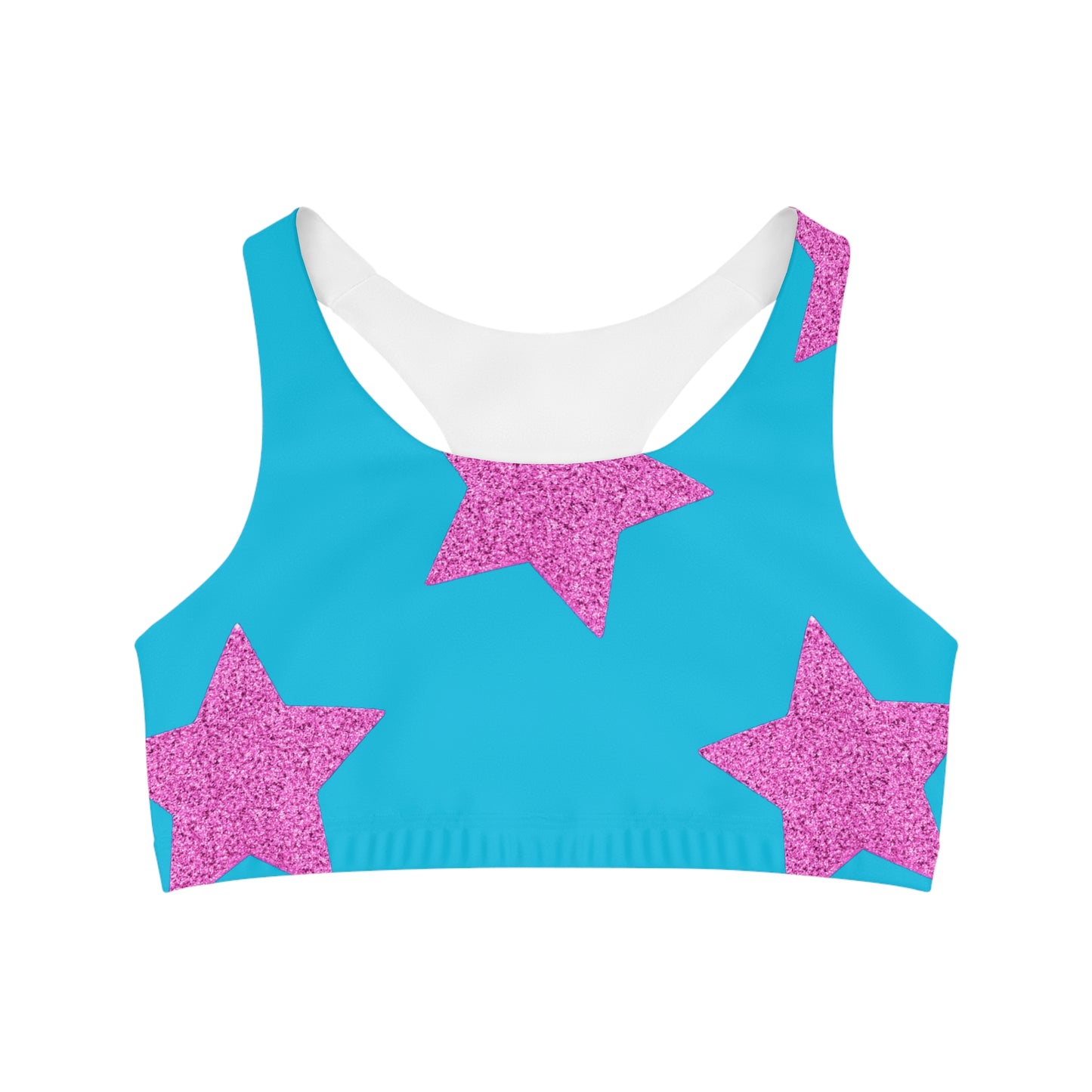 Pink Stars - Sujetador deportivo sin costuras Inovax