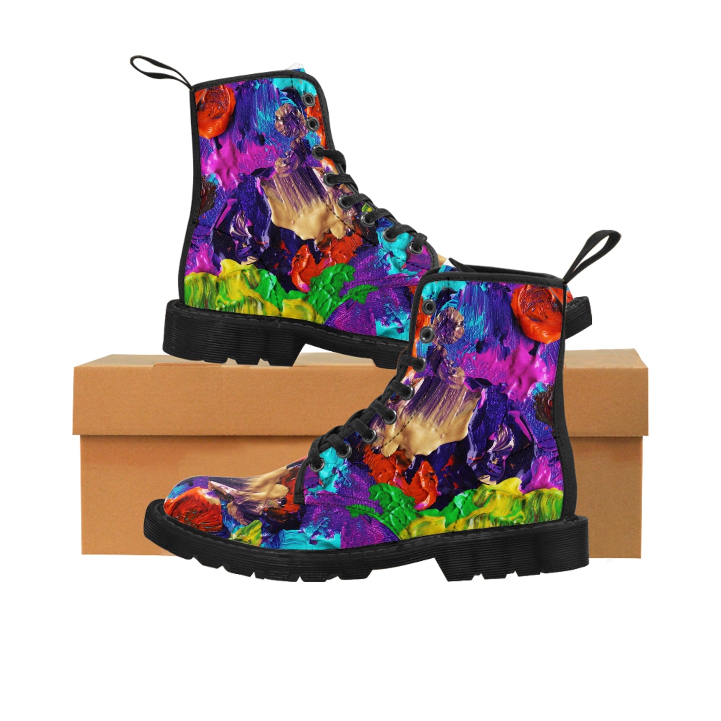 Color Paintings - Inovax Men's Canvas Boots