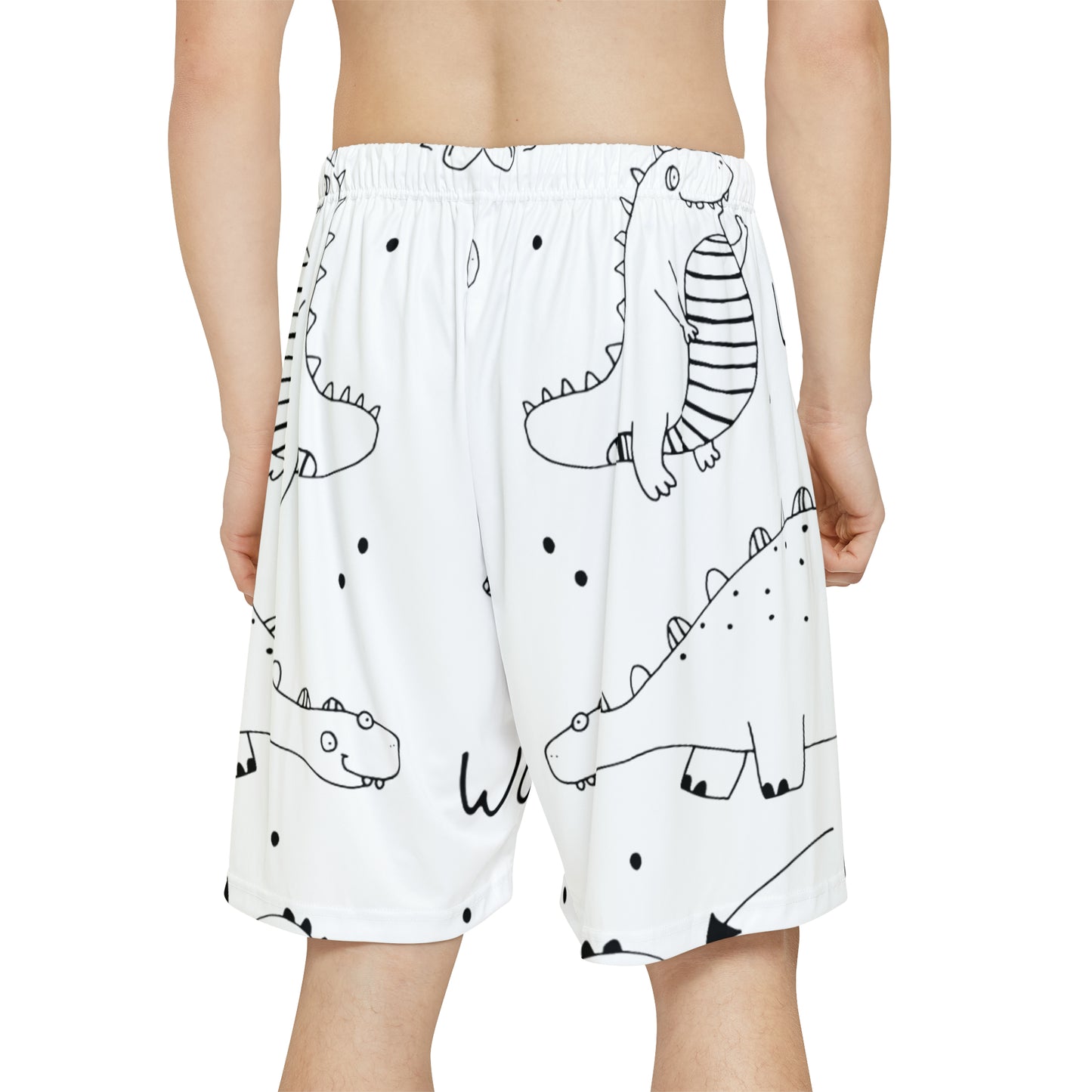 Doodle Dinosaures - Short de sport Inovax pour hommes