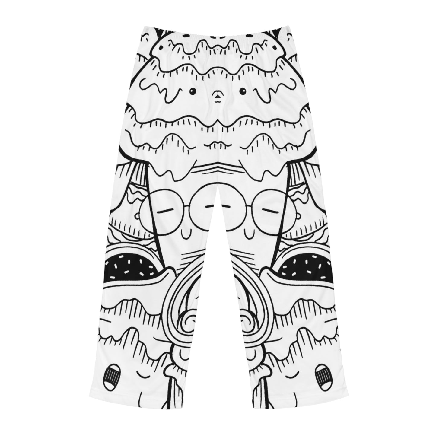 Doodle Icecream - Pantalones de pijama para hombre Inovax