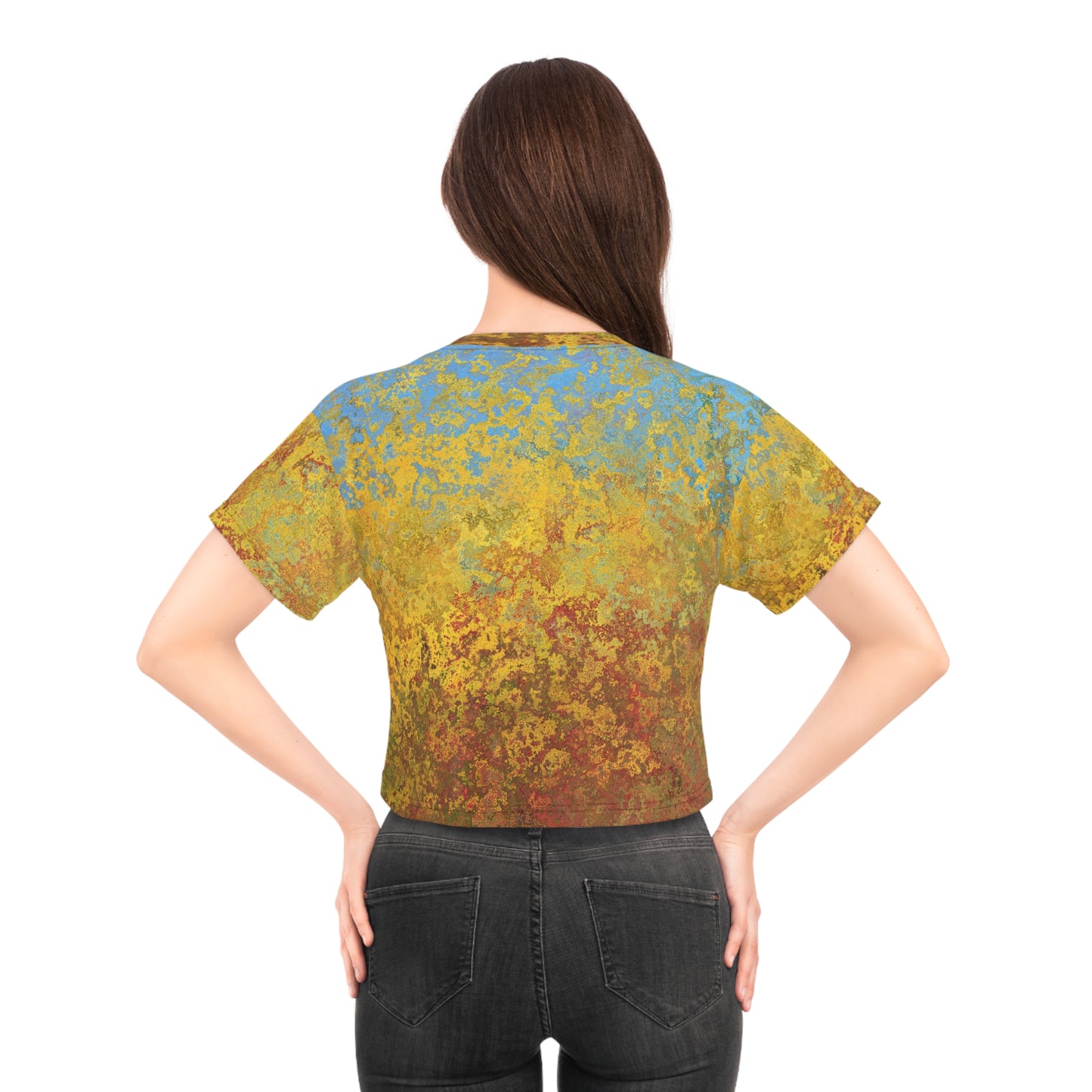 Gold and blue spots - Inovax Crop Tee