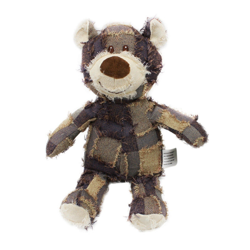 Mignon chien de compagnie chat en peluche grincement son chien jouets ours forme chiens de compagnie résistant aux morsures molaire jouets à mâcher animaux interactifs jouets de formation produits pour animaux de compagnie