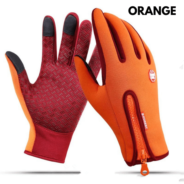 Guantes de invierno con pantalla táctil para montar en motocicleta, guantes deportivos impermeables deslizantes con forro polar