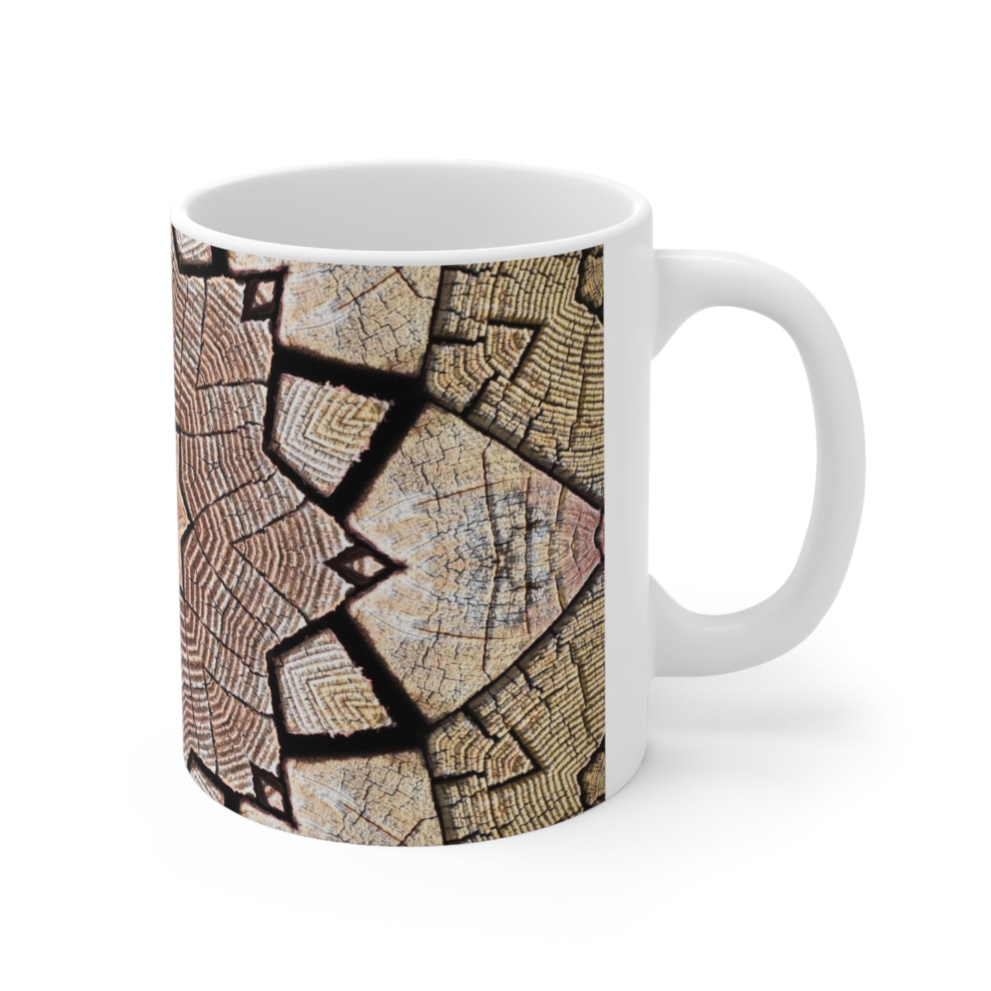 Mandala Marrón - Taza de Cerámica Inovax 11oz