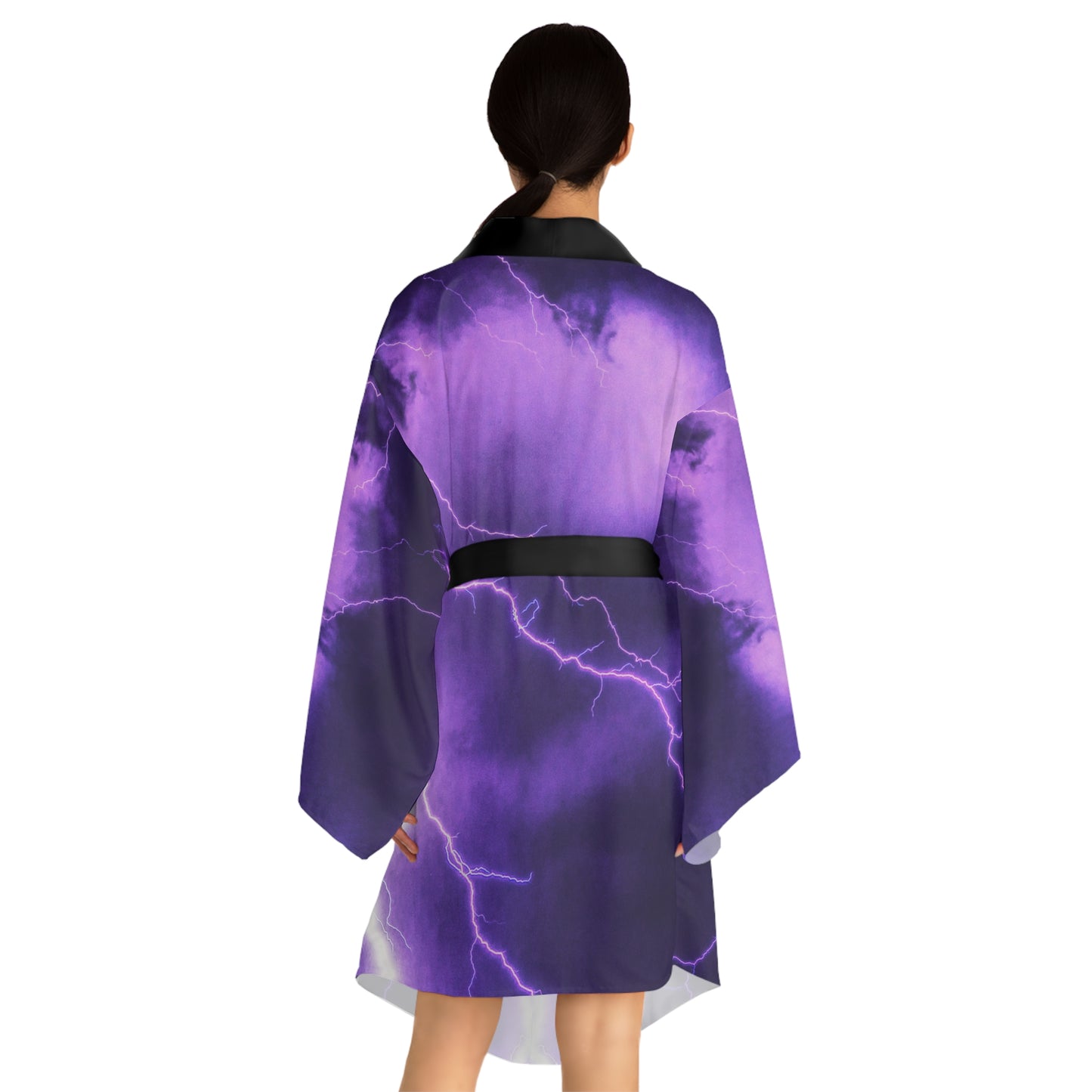 Electric Thunder - Bata tipo kimono de manga larga Inovax