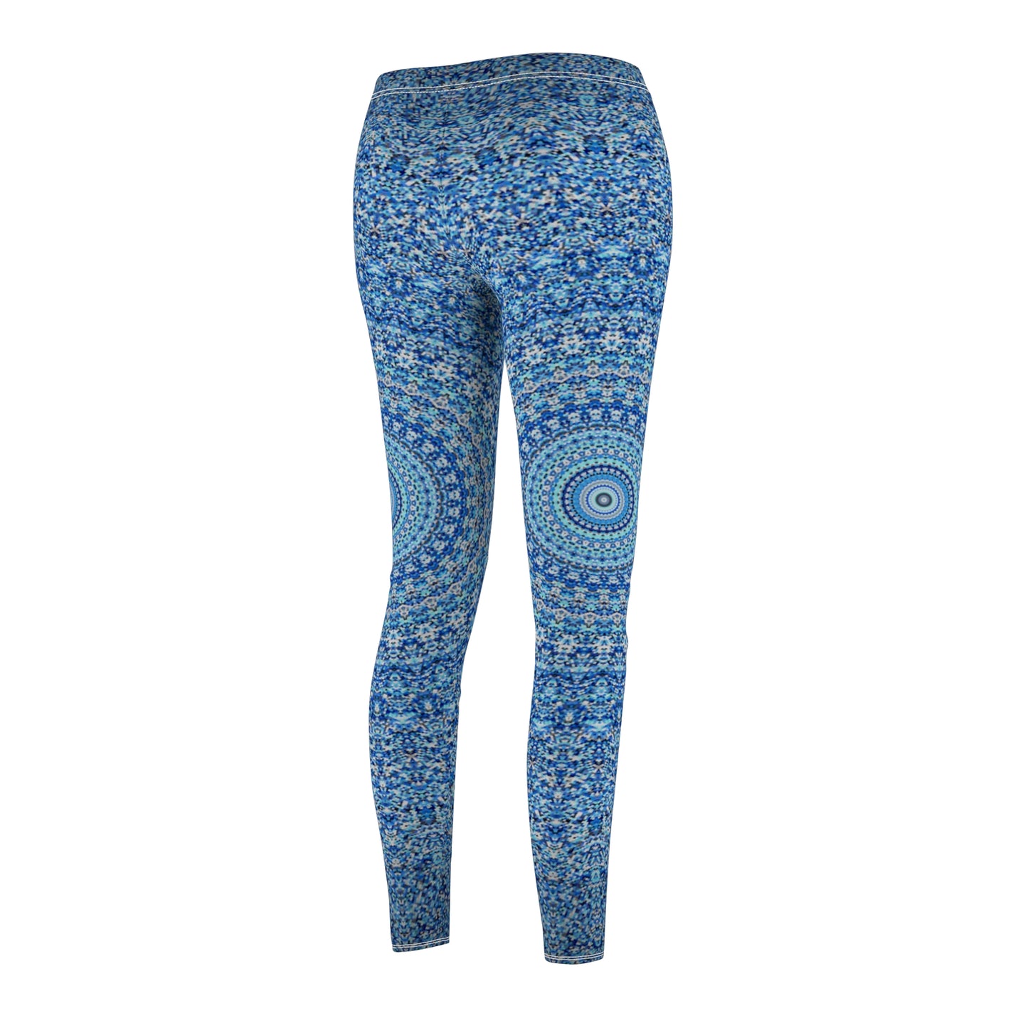 Mandala bleu - Inovax Leggings décontractés coupés-cousus pour femmes